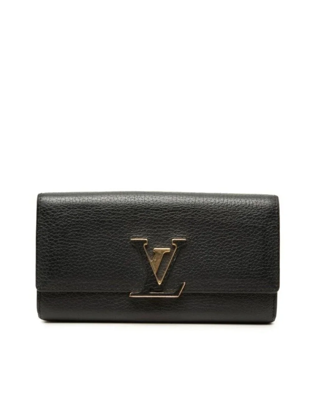 Louis Vuitton Porte Feuille Capucines Wallet Noir Black Taurillon Leather